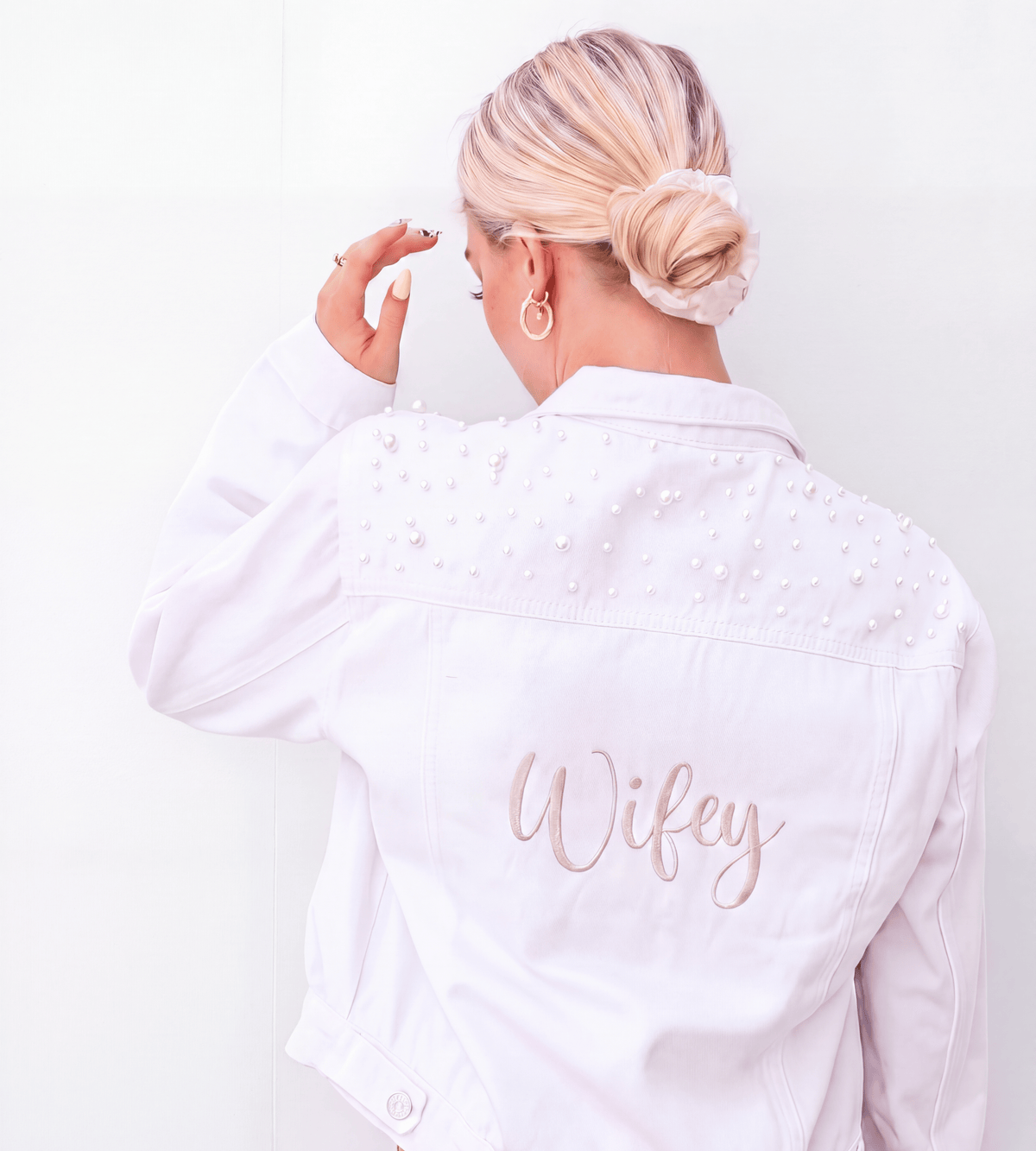 Embroidered Denim Jacket - Wifey